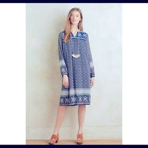 ANTHROPOLOGIE KAS NYC GRAZIA SWING MIDI DRESS SM